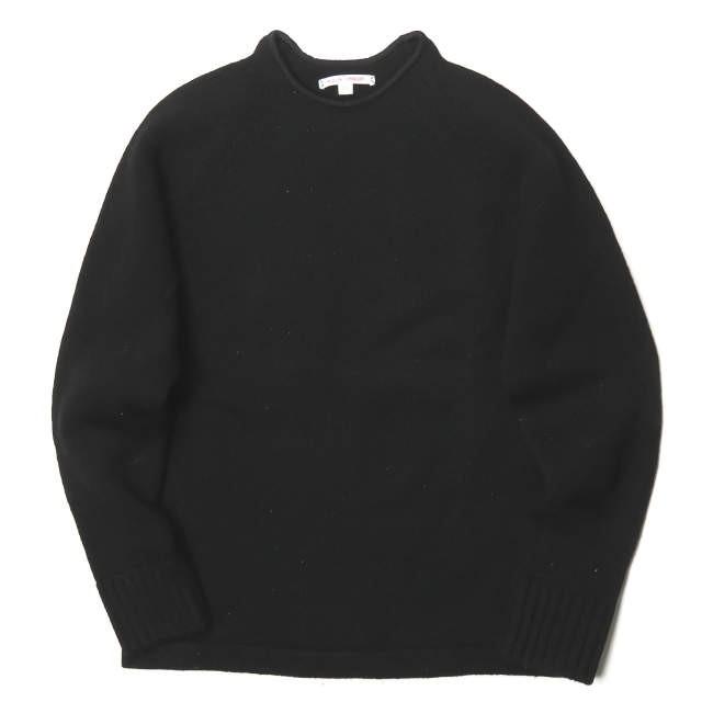 ネセサリーオアアンネセサリー Necessary or unnecessary VOLCANO ボルケーノ クルーネックニット 90011109 M ブラック セーター ウール トップス | 