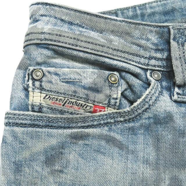 ディーゼル DIESEL イタリア製 THANAZ 0061E STRETCH ペイント加工 スキニーデニムパンツ 27 ブルー 5ポケット ジッパーフライ ボトムス |  | 06