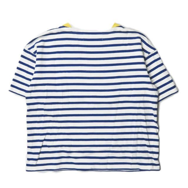 フィンガリン PHINGERIN 日本製 ボーダーボートネックカットソー PD-151-WCS-032 S ホワイト/ブルー 半袖 Tシャツ ポケット トップス |  | 01