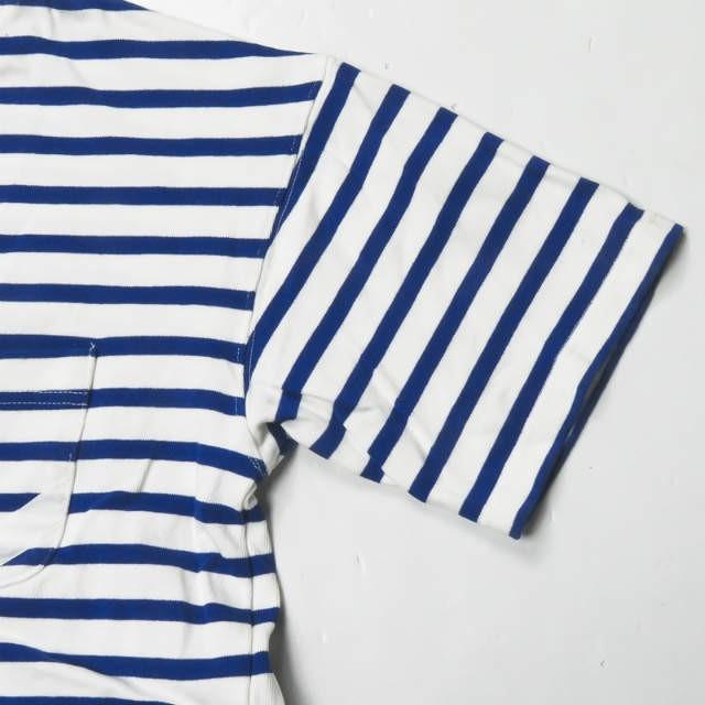 フィンガリン PHINGERIN 日本製 ボーダーボートネックカットソー PD-151-WCS-032 S ホワイト/ブルー 半袖 Tシャツ ポケット トップス |  | 07