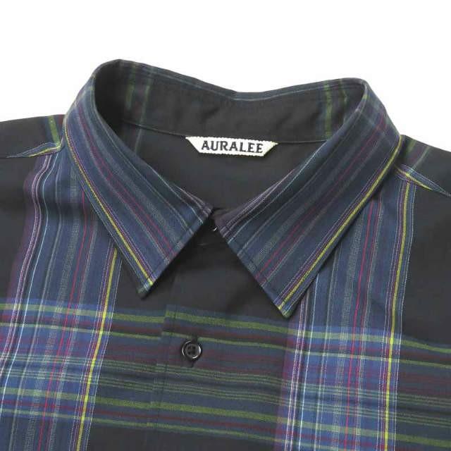 オーラリー AURALEE 19AW 日本製 SUPER LIGHT WOOL CHECK SHIRTS オーラリー AURALEE 19AW 日本製 SUPER LIGHT WOOL CHECK SHIRTS