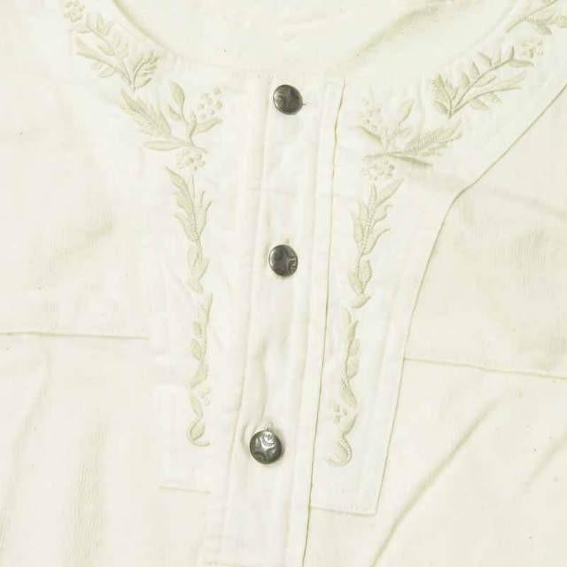 ダブルアールエル RRL EMBROIDERED COTTON HENLEY フラワー刺繍 