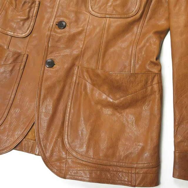RRL イタリアンレザー バッファローハイド カーコート size S