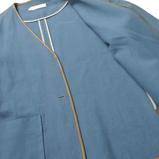 seya. セヤ 18SS 日本製 Sashiko jacket 刺し子ノーカラー seya. セヤ 18SS 日本製 Sashiko jacket 刺し子ノーカラー