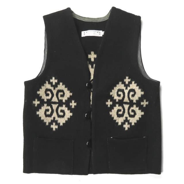オアハカ oaxaca メキシコ製 RUG VEST ラグベスト M ブラック オアハカ oaxaca メキシコ製 RUG VEST ラグベスト M ブラック