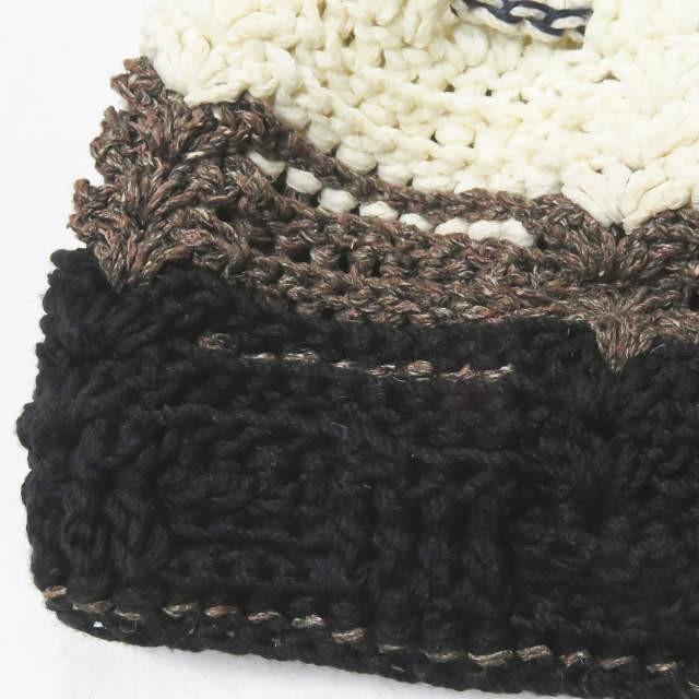 リーガフェリス Liga Feliz ハンドメイドヘアーバンド フリー オフホワイト/ブラウン/ブラック 1点物 帽子 |  | 05