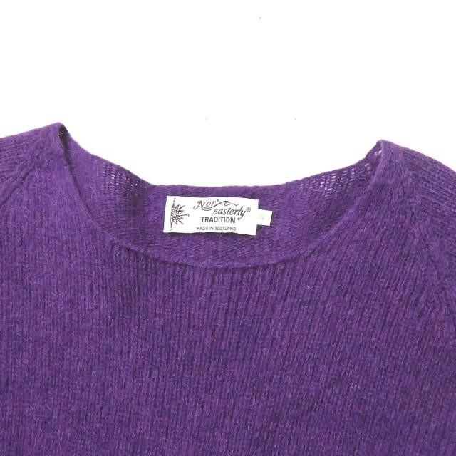 ノアイースターリー NOR' EASTERLY スコットランド製 CREW NECK SWEATER シェットランドウール クルーネックニット 40 パープル セーター トップス |  | 03