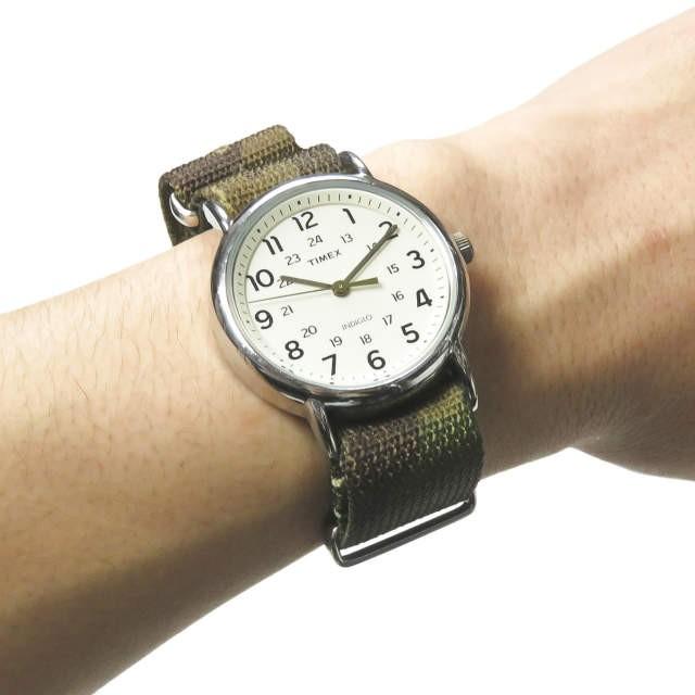 タイメックス TIMEX ウィークエンダー 40mm シルバー ウォッチ 腕時計 迷彩 ミリタリーベルト |  | 06