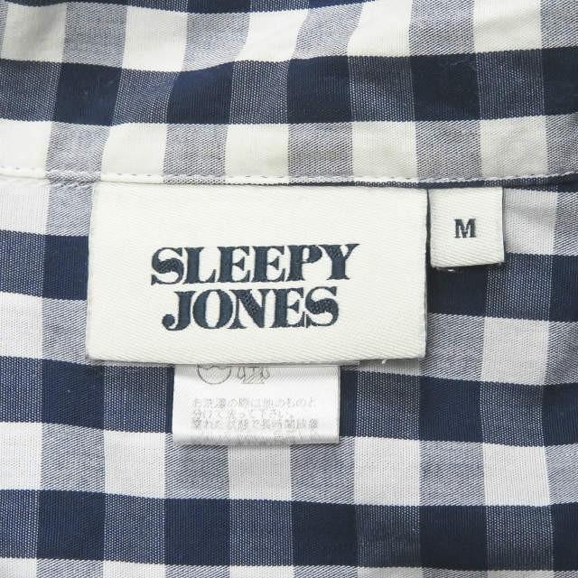 スリーピージョーンズ SLEEPY JONES ギンガムチェックパジャマシャツ 11-11-0895-477 M ネイビー 長袖 パイピング トップス |  | 02