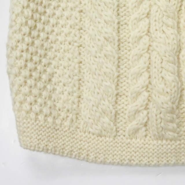ガンジーウーレンズ GUERNSEY WOOLLENS イギリス製 アラン編み クルーネックニット L ベージュ セーター 長袖 トップス |  | 06