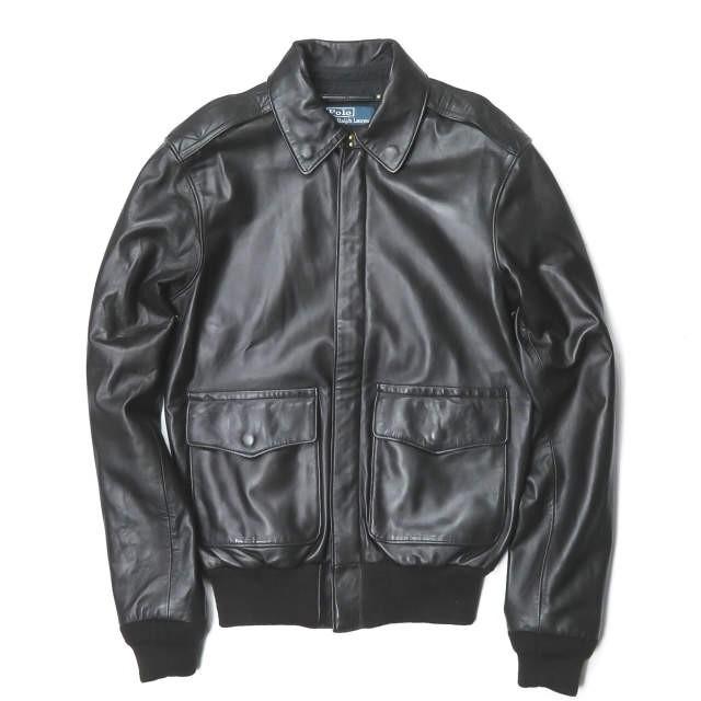 ポロバイラルフローレン Polo by Ralph Lauren A-2 LEATHER JACKET フライトレザージャケット XS