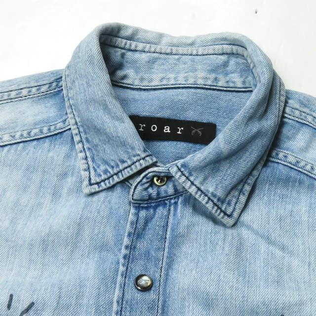 ロアー roar x DISKAH 17SS 別注 日本製 GRAFFITI PRINT DENIM SHIRT 