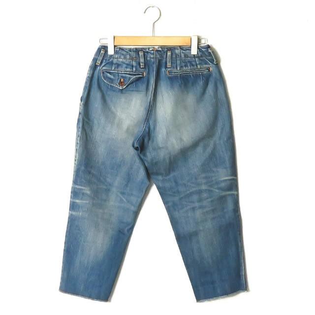 カラー kolor 日本製 12AW 1タックカットオフデニムパンツ 12WCM カラー kolor 日本製 12AW 1タックカットオフデニムパンツ 12WCM