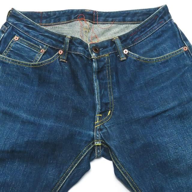 カトー KATO 日本製 セルビッチ5Pデニムパンツ 29 ネイビー ボタンフライ 赤耳 インディゴ テーパード ボトムス |  | 03