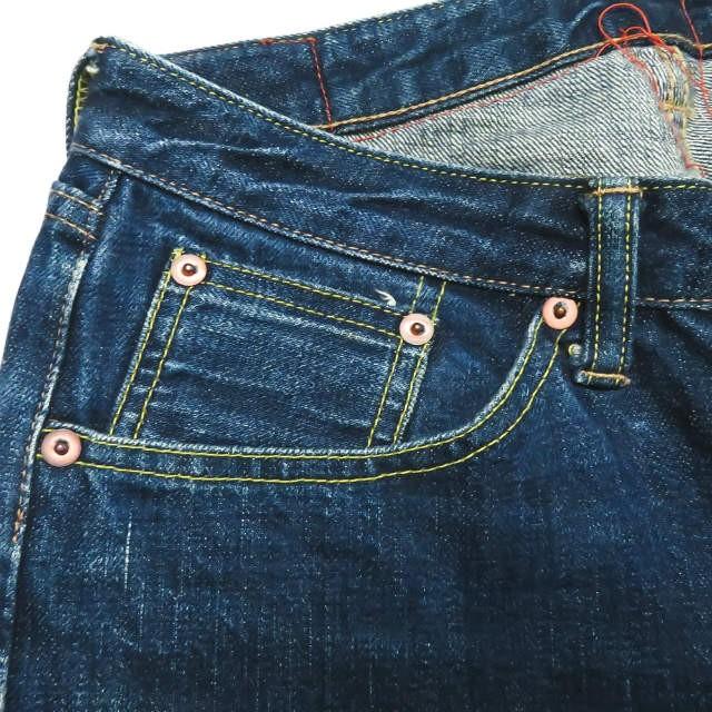 カトー KATO 日本製 セルビッチ5Pデニムパンツ 29 ネイビー ボタンフライ 赤耳 インディゴ テーパード ボトムス |  | 04