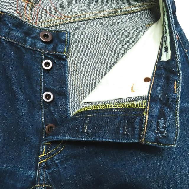 カトー KATO 日本製 セルビッチ5Pデニムパンツ 29 ネイビー ボタンフライ 赤耳 インディゴ テーパード ボトムス |  | 05