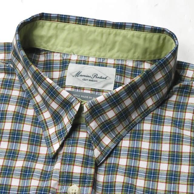 Marvine Pontiak Shirt Makers マドラスチェックシャツ Marvine Pontiak shirt makers (Skipper SH Sax Orange CH) 通販