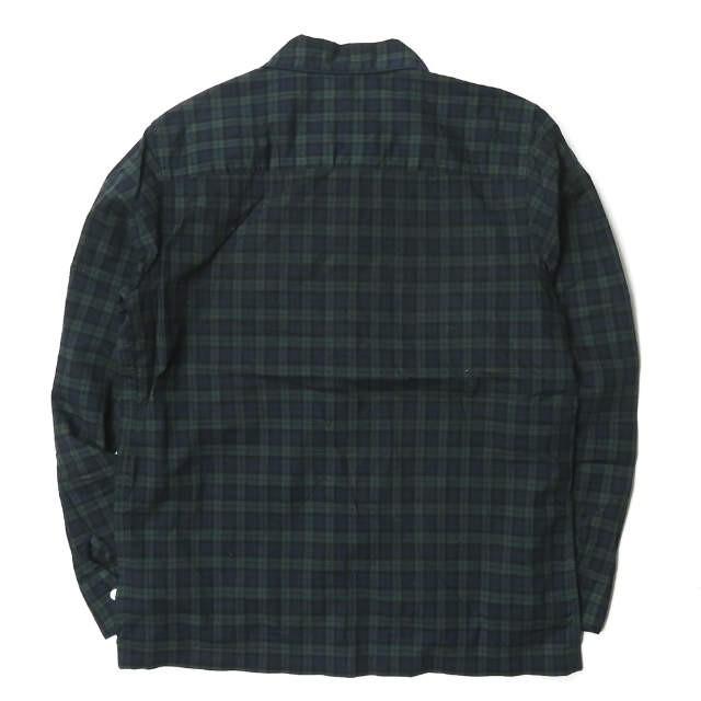 スリーピージョーンズ SLEEPY JONES henry pajama shirt ヘンリーパジャマシャツ M グリーン/ネイビー 長袖 ブラックウォッチ トップス |  | 01