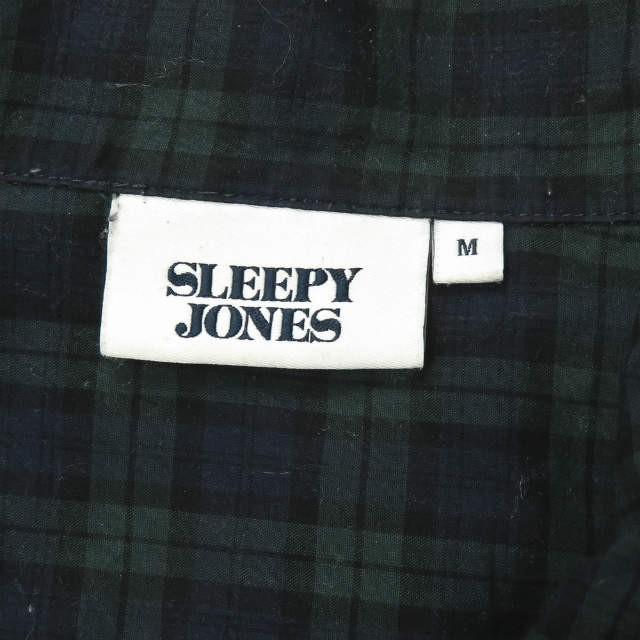 スリーピージョーンズ SLEEPY JONES henry pajama shirt ヘンリーパジャマシャツ M グリーン/ネイビー 長袖 ブラックウォッチ トップス |  | 02