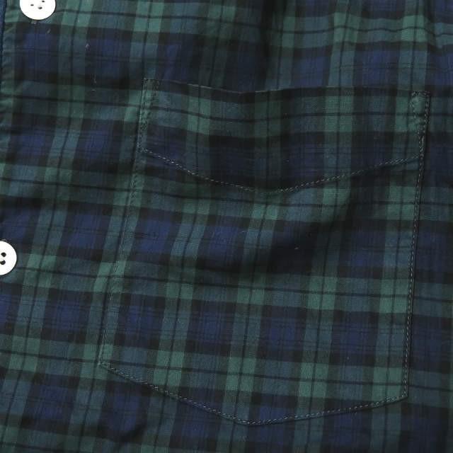 スリーピージョーンズ SLEEPY JONES henry pajama shirt ヘンリーパジャマシャツ M グリーン/ネイビー 長袖 ブラックウォッチ トップス |  | 04