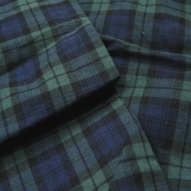 スリーピージョーンズ SLEEPY JONES henry pajama shirt ヘンリーパジャマシャツ M グリーン/ネイビー 長袖 ブラックウォッチ トップス |  | 05