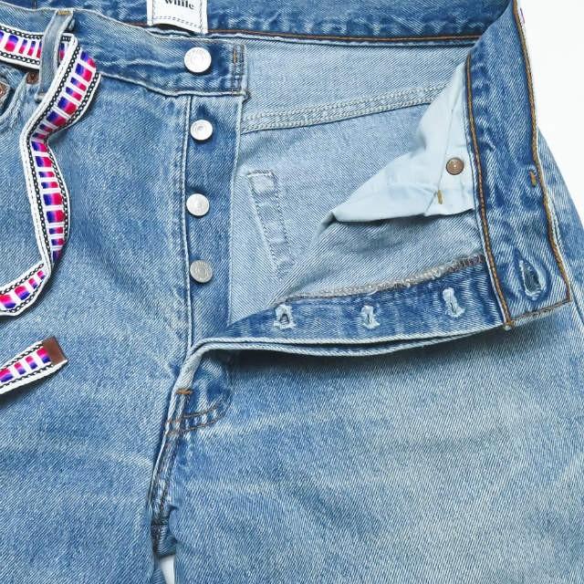 ウィッフル WIFFLE ベルト付き リメイクデニムパンツ 19-SWFFDS-001 L ブルー LEVI'S リーバイス ボトムス |  | 04