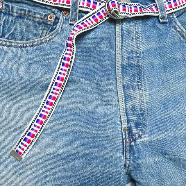 ウィッフル WIFFLE ベルト付き リメイクデニムパンツ 19-SWFFDS-001 L ブルー LEVI'S リーバイス ボトムス |  | 05