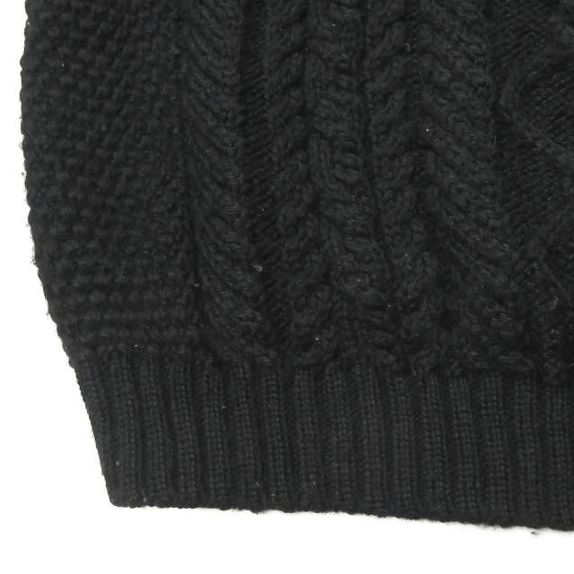 ガンジーウーレンズ GUERNSEY WOOLLENS 18AW イギリス製 Big Aran Crew ビッグアランクルーネックニット 44 ブラック セーター ケーブル フィッシャーマン |  | 08