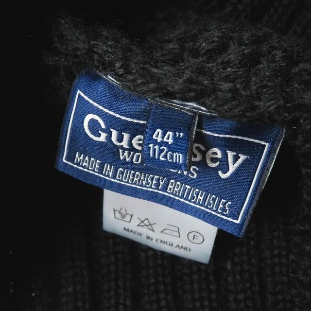 ガンジーウーレンズ GUERNSEY WOOLLENS 18AW イギリス製 Big Aran Crew ビッグアランクルーネックニット 44 ブラック セーター ケーブル フィッシャーマン |  | 09