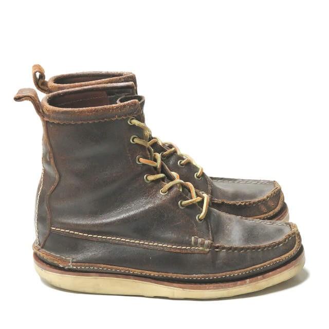 ユケテン YUKETEN アメリカ製 MAINE GUIDE BOOTS DB 7ホールレースアップブーツ US8.5D(26.5cm) ダークブラウン メインガイド シューズ |  | 02