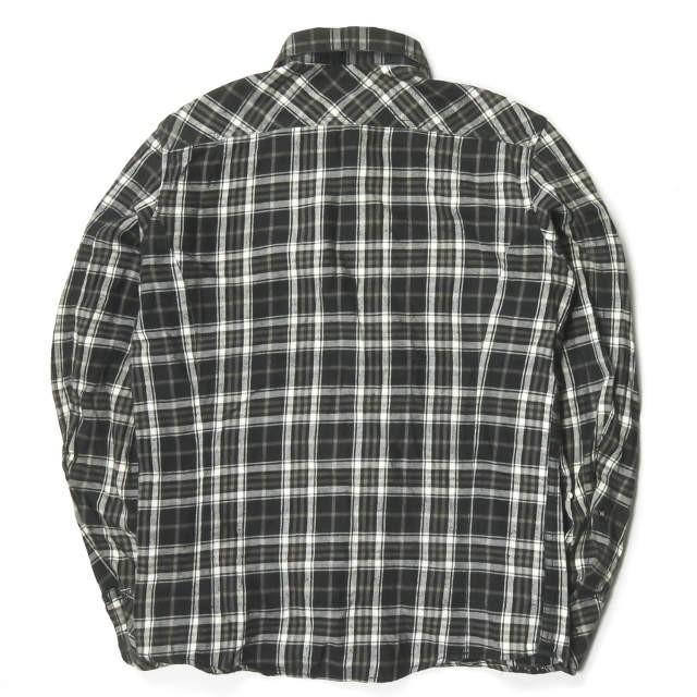 ディーゼル DIESEL ネルチェックダブルポケットシャツ S ブラック 長袖 トップス |  | 01