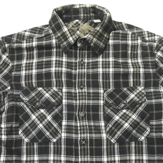 ディーゼル DIESEL ネルチェックダブルポケットシャツ S ブラック 長袖 トップス |  | 04