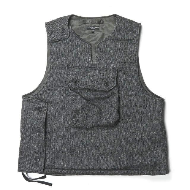 エンジニアードガーメンツ Engineered Garments 19AW アメリカ製 Cover Vest Poly Wool HB カバーベスト  ポリエステルウール ヘリンボーン M グレー : mc61941 : LOOPヤフーショッピング店 - 通販 - Yahoo!ショッピング