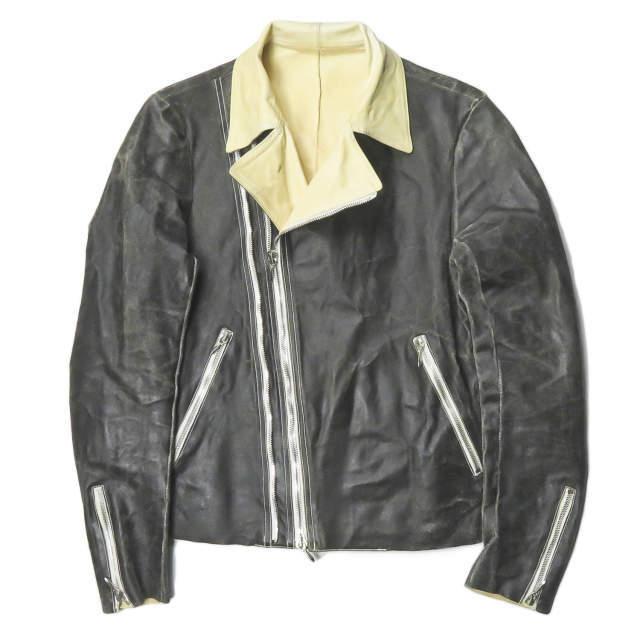 インカネーション カラー付きシングルライダース カーキ M