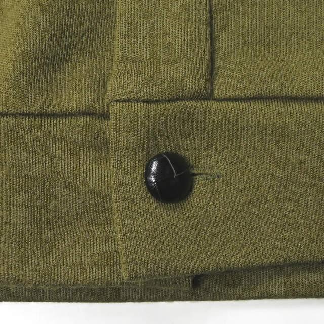 フランクリーダー FRANK LEDER ドイツ製 WOOL JERSEY アームパッチカーディガン 0527073 XS カーキ ウールジャージー ディアスキン トップス |  | 09