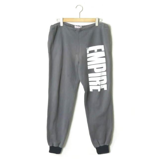 マークマクナイリー MARK MCNAIRY アメリカ製 EMPIRE SWEATPANT ロゴプリント スウェットパンツ LIL グレー リブ ボトムス | 