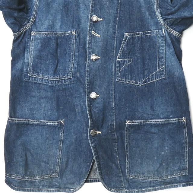 ヘラーズカフェ ビームス Heller's cafe x BEAMS 17AW オーダー会限定 1930's Iron alls Denim Coverall アイアンオールズデニムカバーオール 38 |  | 06
