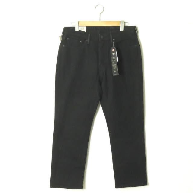アジャスタブルパンツ　ブラック　M リファインドダメージブラックデニムロングパンツ