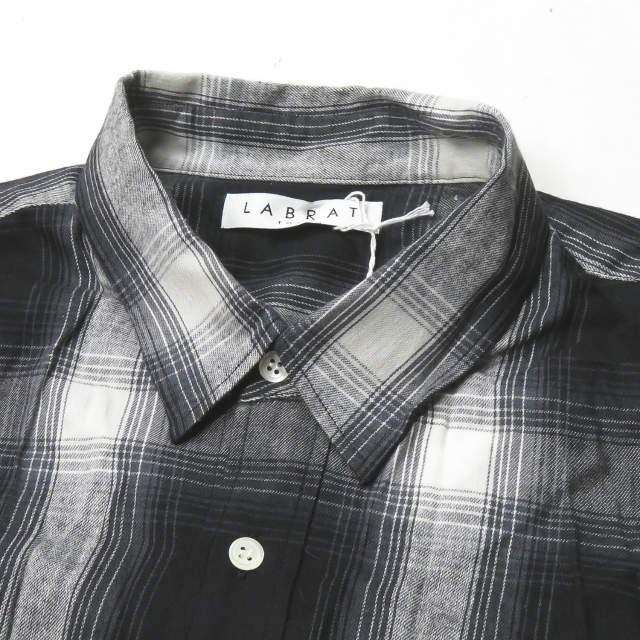 ラブラット LABRAT 日本製 BIG shadow check shirt ビッグシャドー 