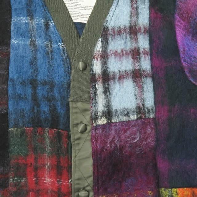 インク ink 日本製 Mohair Cardigan NIRVANA パッチワークモヘアカーディガン M マルチカラー リメイク 再構築 シャギー トップス |  | 04