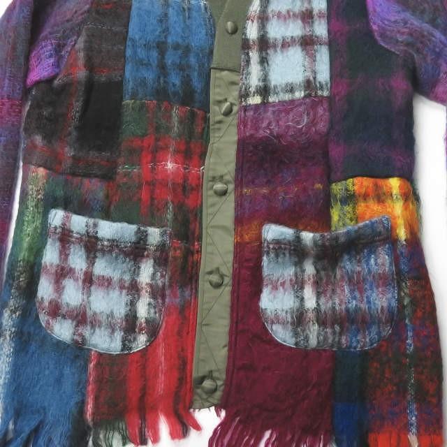 インク ink 日本製 Mohair Cardigan NIRVANA パッチワークモヘアカーディガン M マルチカラー リメイク 再構築 シャギー トップス |  | 05