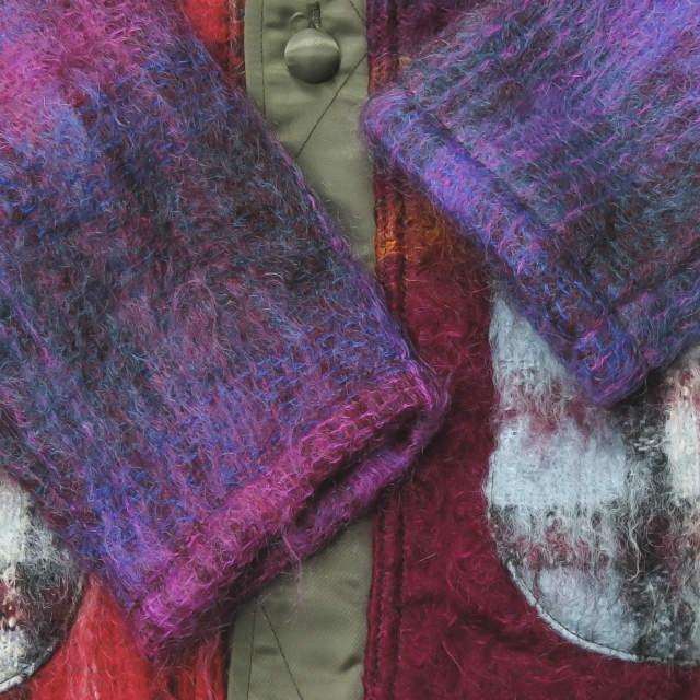 インク ink 日本製 Mohair Cardigan NIRVANA パッチワークモヘアカーディガン M マルチカラー リメイク 再構築 シャギー トップス |  | 06