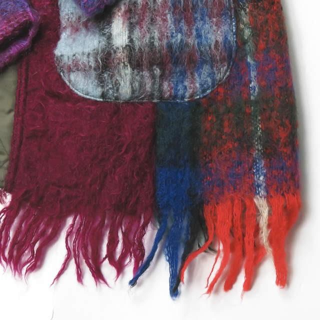 インク ink 日本製 Mohair Cardigan NIRVANA パッチワークモヘアカーディガン M マルチカラー リメイク 再構築 シャギー トップス |  | 08