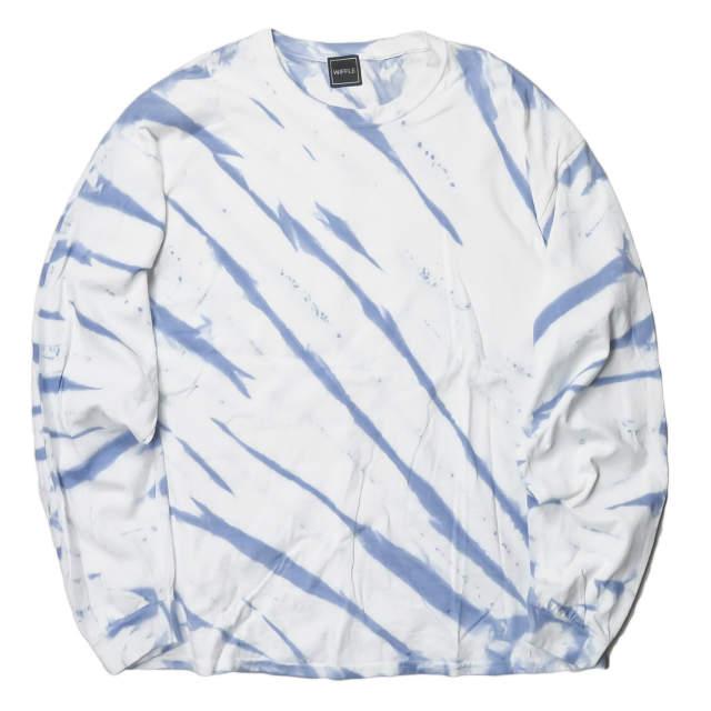ウィッフル WIFFLE 20SS TIE DYE ロングTシャツ 20070464721010 L ホワイト/ブルー 長袖 ロングスリーブ タイダイ トップス | 