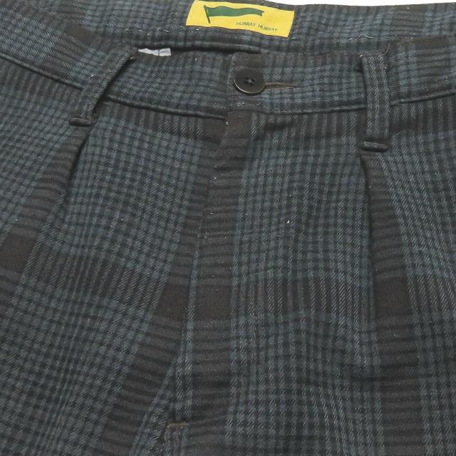 HURRAY HURRAY フレイフレイ フレーフレー 日本製 Check Flare Pants 1タックチェックフレアパンツ H1428 1 グレー ボトムス ☆☆mc62733 |  | 03