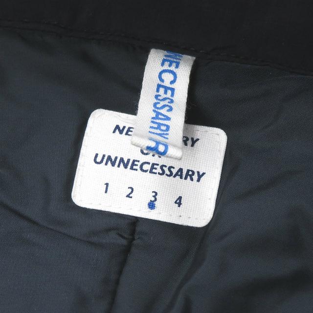 ネセサリーオアアンネセサリー Necessary or unnecessary 日本製 VELO HOODED 中綿アノラックパーカー 90011203 3(L) ネイビー ナイロン プルオーバー |  | 02