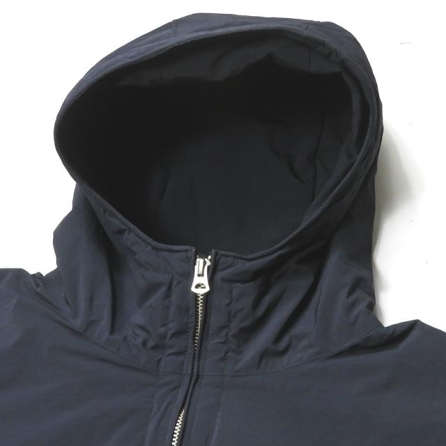 ネセサリーオアアンネセサリー Necessary or unnecessary 日本製 VELO HOODED 中綿アノラックパーカー 90011203 3(L) ネイビー ナイロン プルオーバー |  | 03