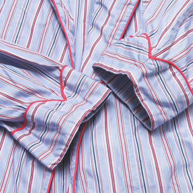 turnbull & asser ストライプ長袖シャツ（青・赤・白） ターンブルアンドアッサー TURNBULL&ASSER イギリス製 コットン