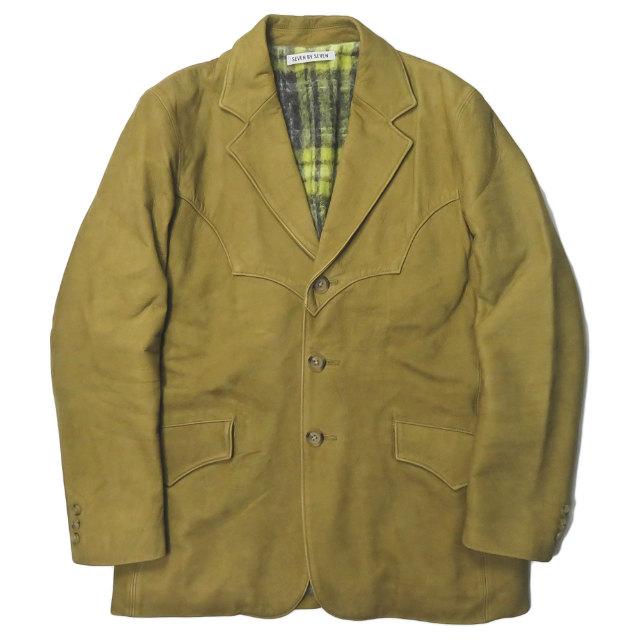 7x7 seven by seven セブンバイセブン 18AW Western Leather Jacket ウエスタンレザージャケット 822008 カウハイド ヌバック ☆☆mc62841 | 