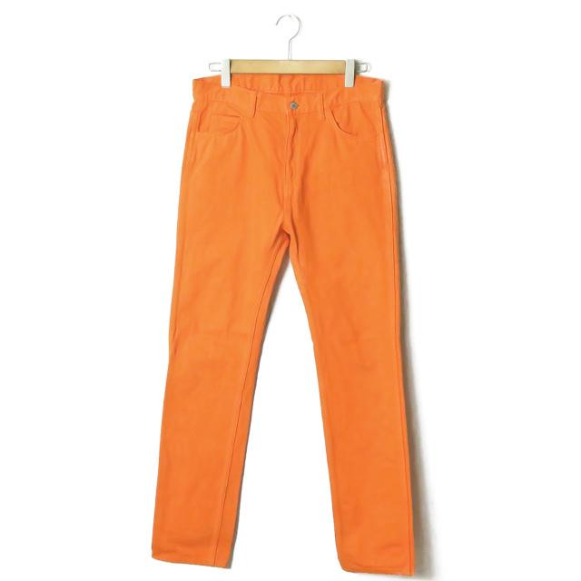 NEON SIGN ネオンサイン 18AW 日本製 PENCIL DENIM DYED (ORG) スキニーデニムパンツ Number.0947 48 オレンジ 5ポケット ☆☆mc62917 | 